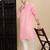Light pink cotton textured kurta pajama for mens