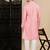 Light pink cotton textured kurta pajama for mens