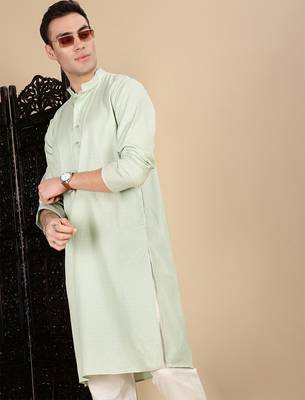 Pista cotton textured kurta pajama for mens 1