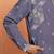 Mirror & thread embroidered cotton silk purple kurta