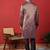 Embroidered and sequinced silk purple kurta