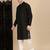 Black cotton chikankari kurta pajama for mens