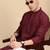 Maroon cotton chikankari kurta pajama for mens