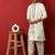 Cotton silk floral and zari embroidered cream kurta