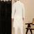 Off white cotton chikankari kurta pajama for mens