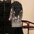Black silk blend zari kurta pajama for mens