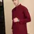 Maroon cotton textured kurta pajama for mens