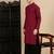 Maroon cotton textured kurta pajama for mens