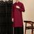 Maroon cotton textured kurta pajama for mens