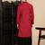 Maroon cotton textured kurta pajama for mens