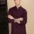 Purple cotton textured kurta pajama for mens