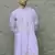 Cotton silk embroidered mauve kurta