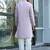 Cotton silk yoke design embroidered mauve kurta