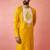 Vastramay men's yellow viscose kurta - long embroidered festive ethnic wear for wedding diwali