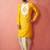 Vastramay men's yellow viscose embroidered kurta with beige tissue dhoti set - traditional wedding festive wear