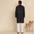 Cotton blend solid black kurta with pyjamas