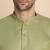 Cotton blend solid knee length pastel green kurta