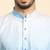 Cotton blend ombre printed blue kurta with pyjamas