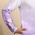 Cotton blend ombre printed purple kurta with pyjamas