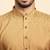 Self pattern royal motifs cotton blend beige kurta with pyjamas