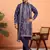 Cotton silk zari sequenced embroidered purple kurta and trouser pant with dupatta