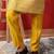 Cotton silk zari sequenced embroidered yellow kurta and trouser pant with dupatta