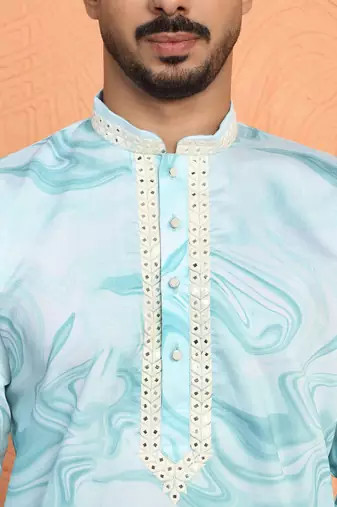 Cotton silk tie-dye printed green kurta and trouser pant with dupatta
