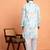 Cotton silk tie-dye printed blue kurta and trouser pant with dupatta
