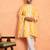 Cotton silk tie-dye printed yellow kurta and trouser pant with dupatta