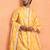 Cotton silk tie-dye printed yellow kurta and trouser pant with dupatta