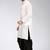 White dupon art silk kurta with pipepin work