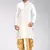 White dupon art silk kurta with pipepin work