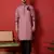 Cotton silk beads work animal motifs mauve kurta with trouser pant