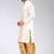 White dupon art silk kurta with pipepin work