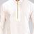 White dupon art silk kurta with pipepin work