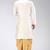 White dupon art silk kurta with pipepin work