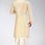 Fawn dupon art silk kurta with pipepin work