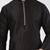 Black dupon art silk kurta with pipepin work