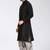 Black dupon art silk kurta with pipepin work