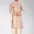 Light brown dupon art silk kurta with pipepin work