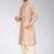 Light brown dupon art silk kurta with pipepin work
