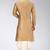 Beige dupon art silk kurta with pipepin work