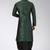 Green dupon art silk kurta with pipepin work