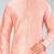 Pink dupon art silk kurta with pipepin work