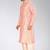 Pink dupon art silk kurta with pipepin work