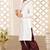 White dupon art silk kurta with pipepin work