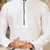 White dupon art silk kurta with pipepin work
