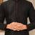 Black dupon art silk kurta with pipepin work