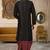 Black dupon art silk kurta with pipepin work