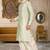 Seagreen dupon art silk kurta with pipepin work